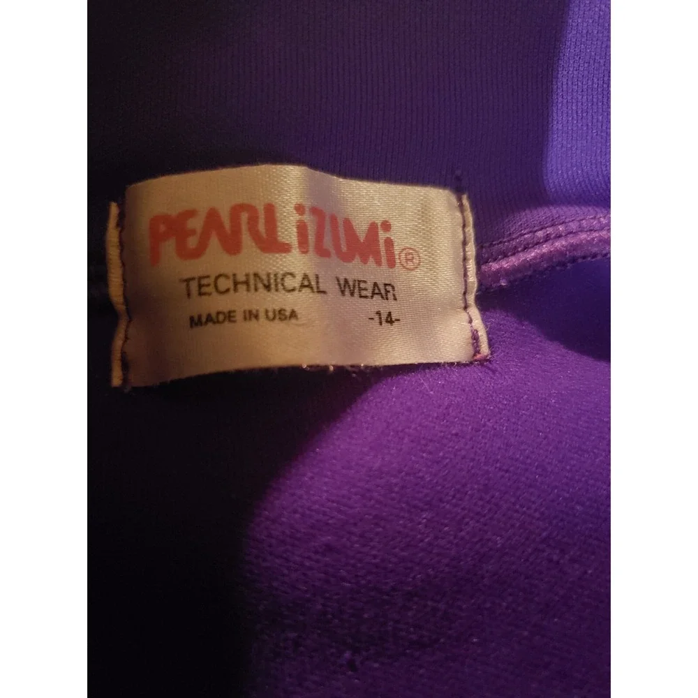 Sz LRG PEARL IZUMI PURPLE SLEEVELESS CYCLING SHIRT 3/4 ZIPPER‎ WOMENS Size 14